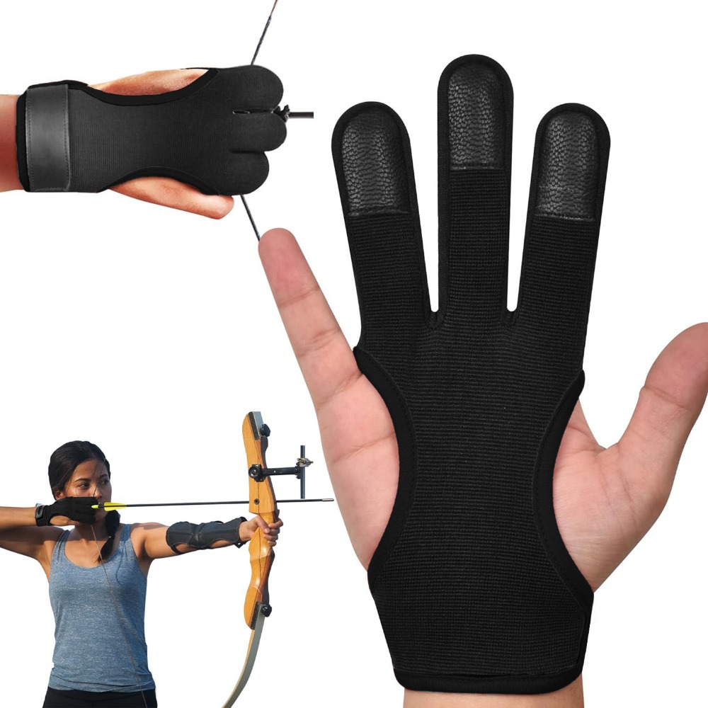 Outdoor Sport Gloves - 1 adet okçuluk 3 parmak eldiven