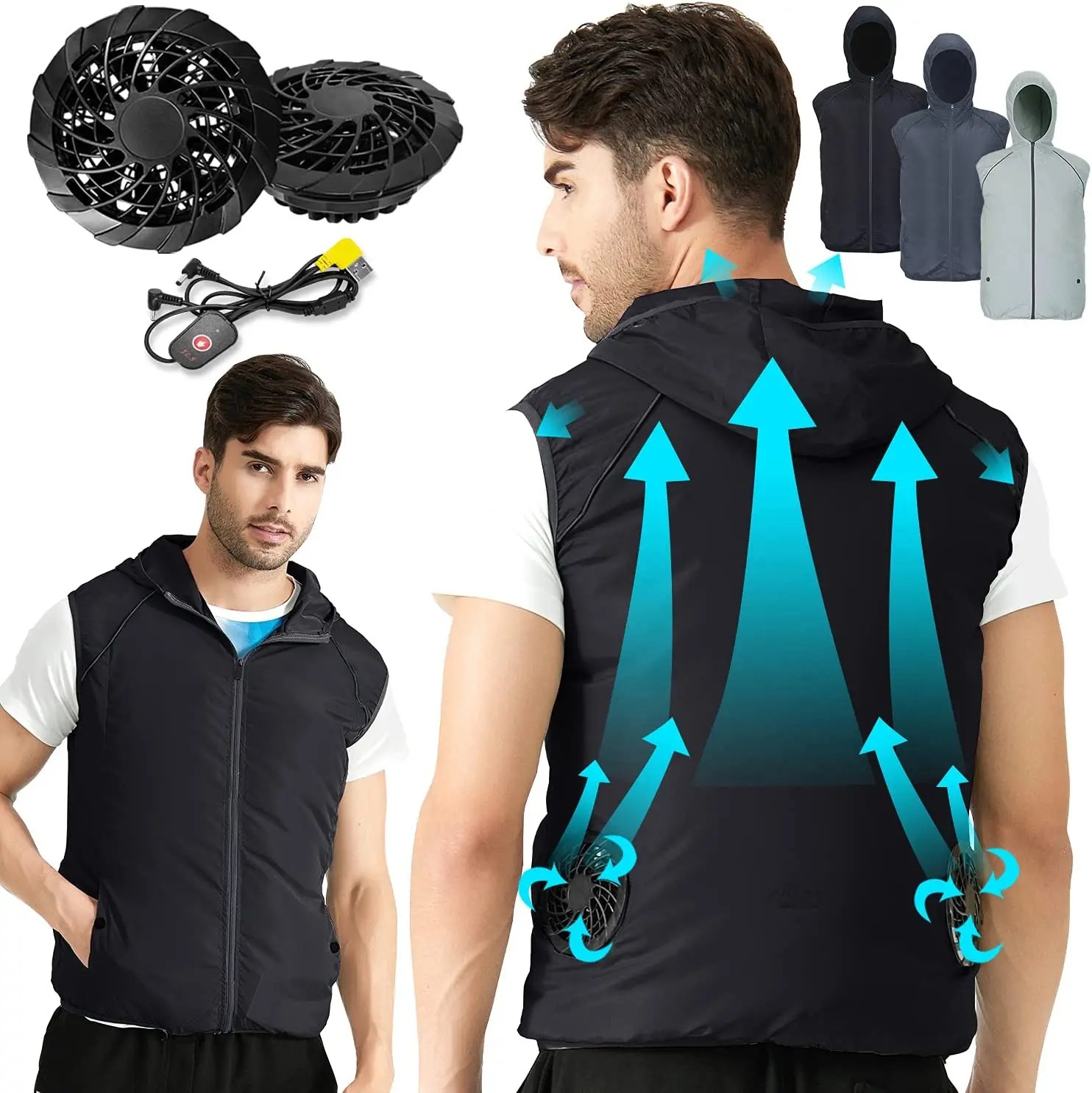 Outdoor Sport Jacket Brand - Yaz Spor Fanı Klima Serin Erkek