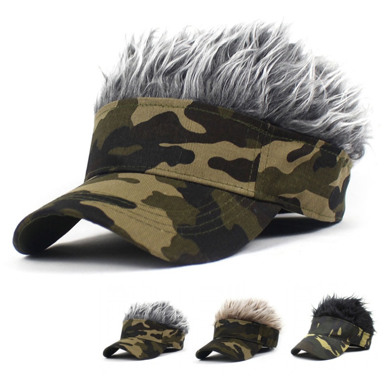 Outdoor Sport Hat - Ordu Yeşil Kamuflaj Baskılı Anti UV