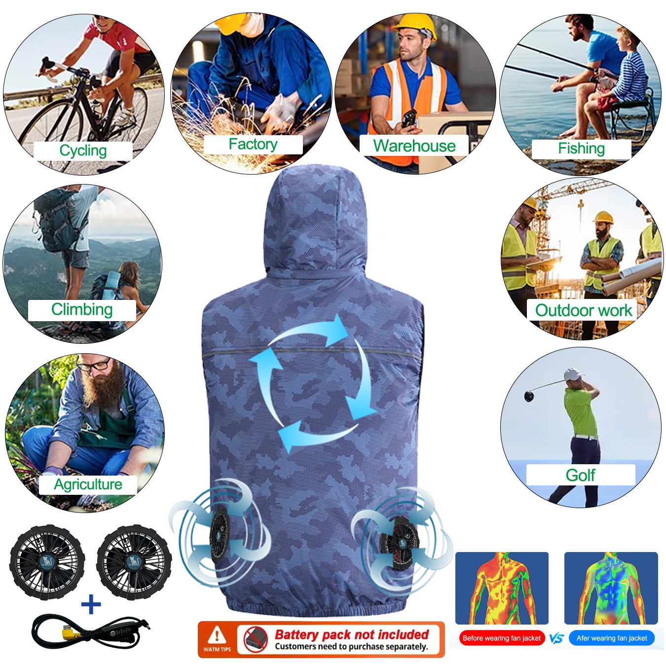 Yaz Spor 12 V/5 V Fan Klima Se - Outdoor Sport Jacket Brand incelemesi ve fiyatı