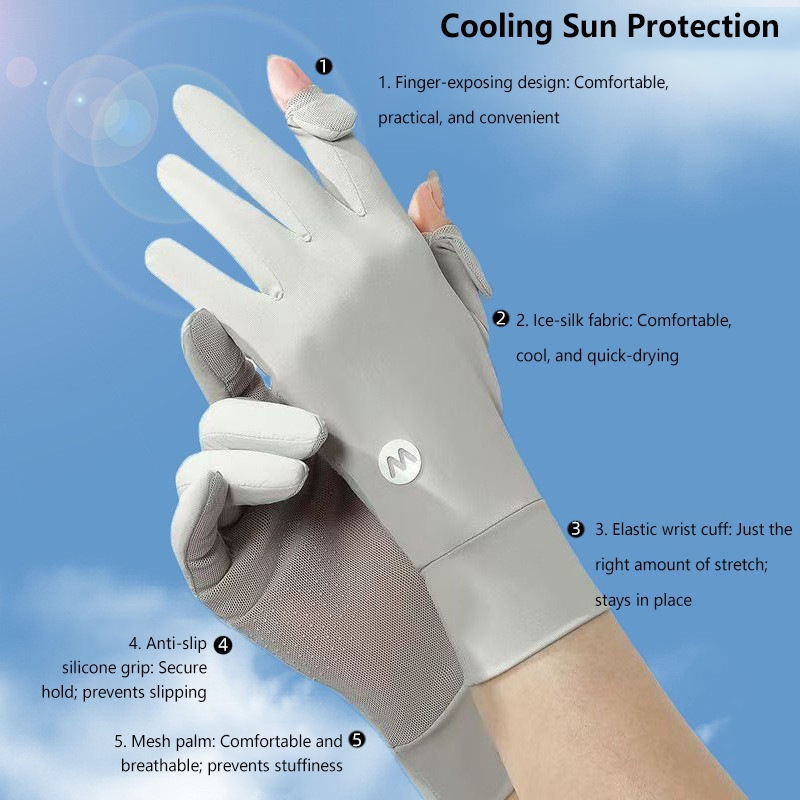 Güneş koruyucu buz ipek nefes  - Outdoor Sport Gloves incelemesi ve fiyatı